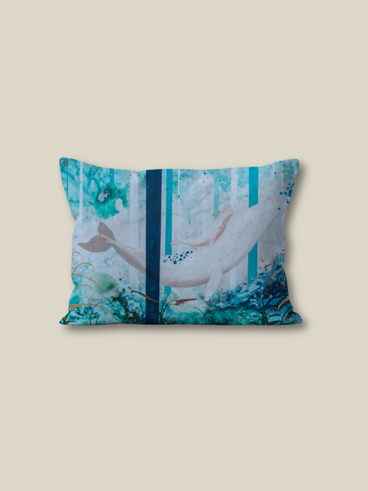 Whale in the forest Cushion